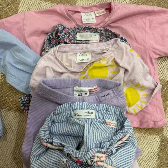 BUNDLE Zara Kids toddler baby girl top dress ruffle floral romper tee Tshirt - Picture 8 of 9
